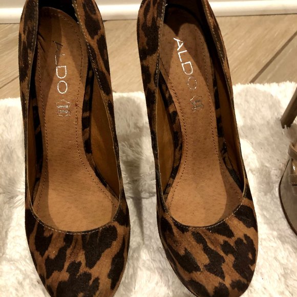 Aldo Leopard Print Platform Heels - Picture 1 of 2
